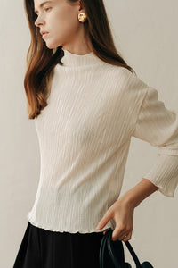 【ELBORN】Melissa 高领褶饰上衣