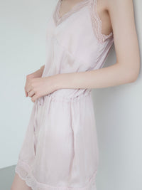 【AMOMMA】SATIN LACE SLIP DRESS