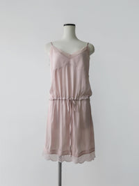 【AMOMMA】SATIN LACE SLIP DRESS