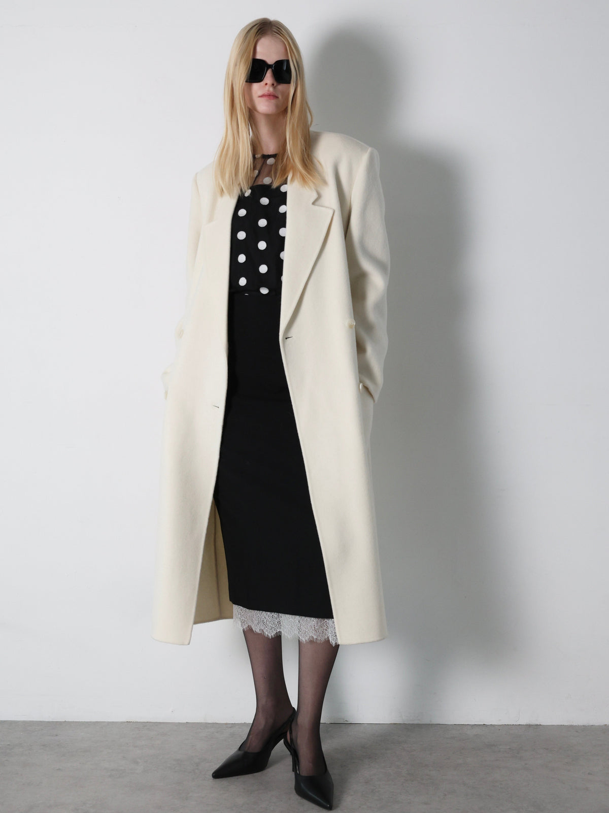 【AMOMMA】CASHMERE PADDED LONG COAT