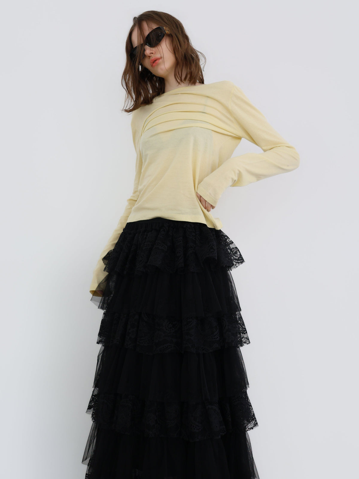 soft sheer long sleeve