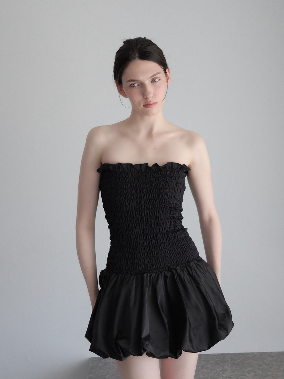 【SAMPLE SALE / célon】volume flare mini dress