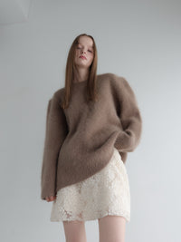 【AMOMMA】WOOL PUFF SHOULDER KNIT