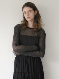 [ sample sale ] glitter sheer tops
