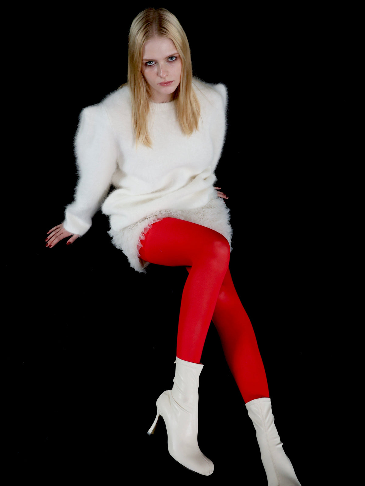 【AMOMMA】WOOL PUFF SHOULDER KNIT