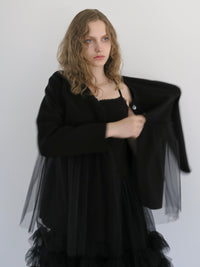 【SAMPLE SALE / swanë】tulle docking cardigan