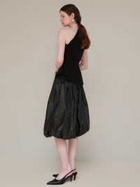 【AMOMMA】DRAPE PEPLUM KNIT
