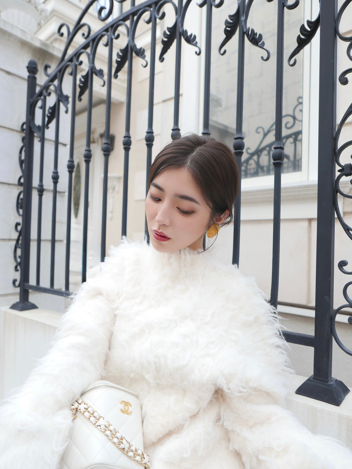 【célon】Poodle Shaggy Knit