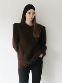 【AMOMMA】WOOL PUFF SHOULDER KNIT
