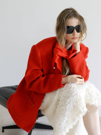 [ sample sale ] WOOL OVERSIZED TWEED JACKET