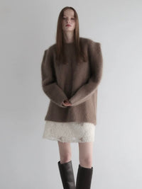 【AMOMMA】WOOL PUFF SHOULDER KNIT