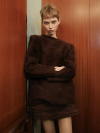 【AMOMMA】WOOL PUFF SHOULDER KNIT