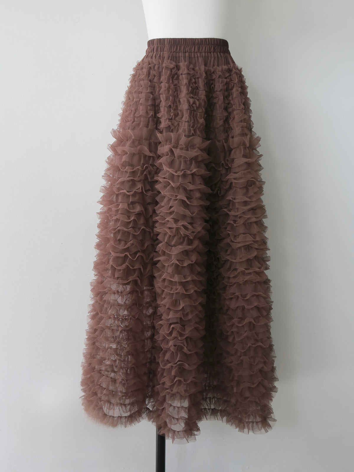 airy tulle long skirt