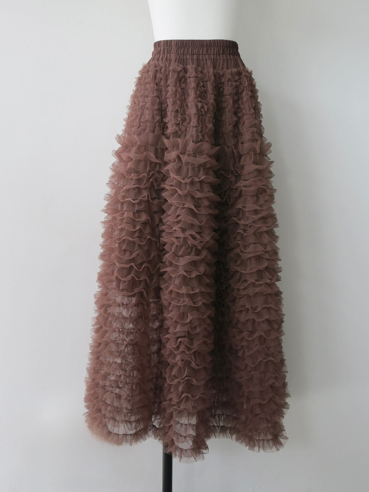 【celon】airy tulle long skirt