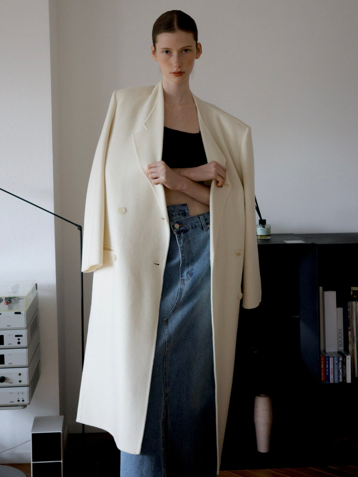 【AMOMMA】CASHMERE PADDED LONG COAT