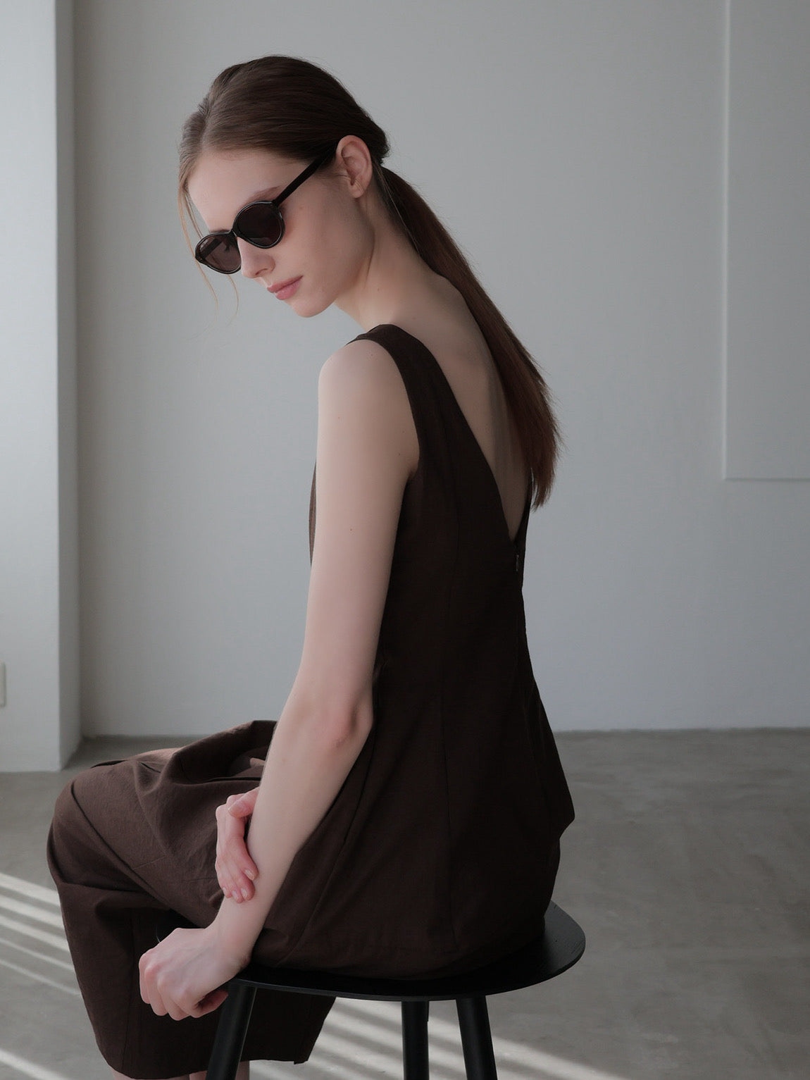 【SAMPLE SALE / célon】allure silhouette slinky maxi dress