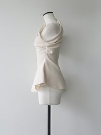 【AMOMMA】DRAPE PEPLUM KNIT