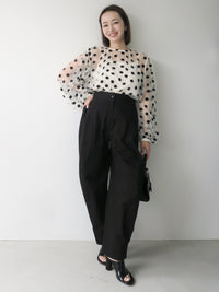 【SAMPLE SALE / AMOMMA】MATILDA SHEER DOT BLOUSE