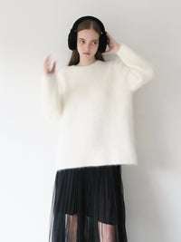 【AMOMMA】WOOL PUFF SHOULDER KNIT