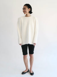 【AMOMMA】WOOL PUFF SHOULDER KNIT