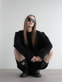 【AMOMMA】WOOL PUFF SHOULDER KNIT