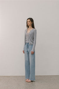 【ELBORN】Lace Wool Knit Cardigan Set-up