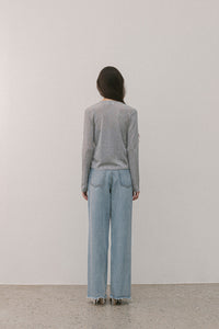【ELBORN】Lace Wool Knit Cardigan Set-up