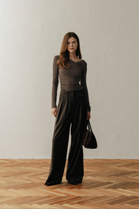 【ELBORN】Ciara Drape Shirring Top