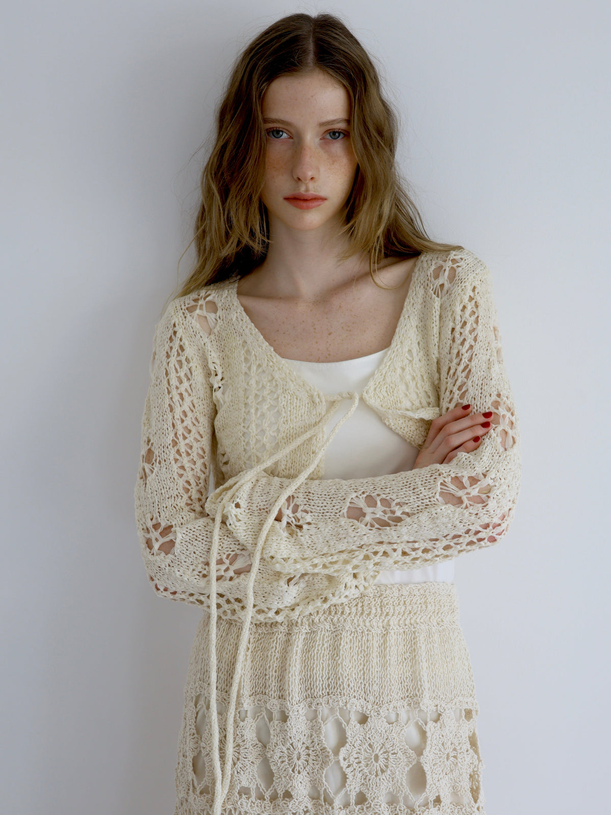 openwork knit bolero