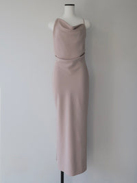 Asymmetric drape camisole dress