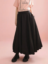 fluffy balloon maxi skirt