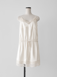 【AMOMMA】SATIN LACE SLIP DRESS