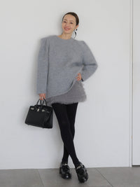 【AMOMMA】WOOL PUFF SHOULDER KNIT