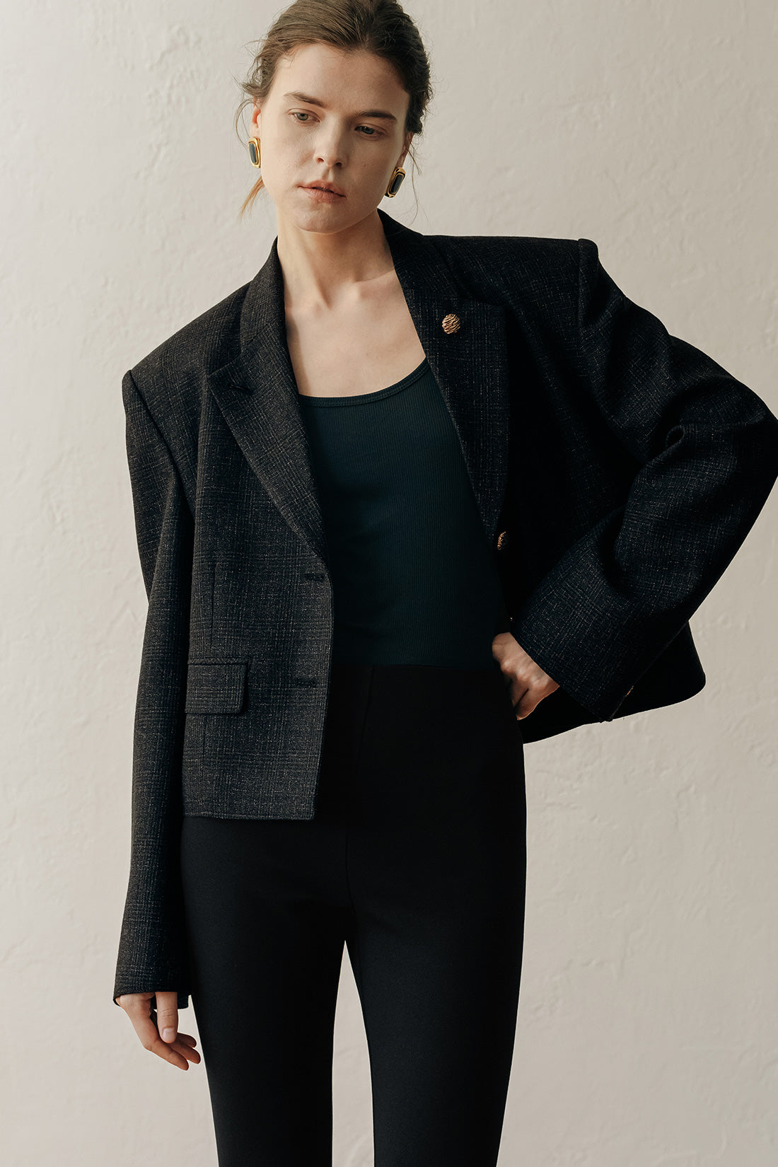 【ELBORN】Petra Crop Wool Jacket
