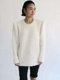 【AMOMMA】WOOL PUFF SHOULDER KNIT
