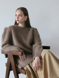 【AMOMMA】WOOL PUFF SHOULDER KNIT