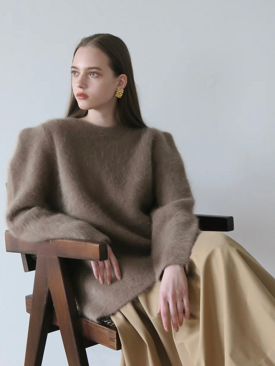 【AMOMMA】WOOL PUFF SHOULDER KNIT