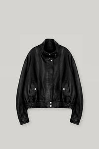 【ELBORN】Milly High-neck Leather Jacket