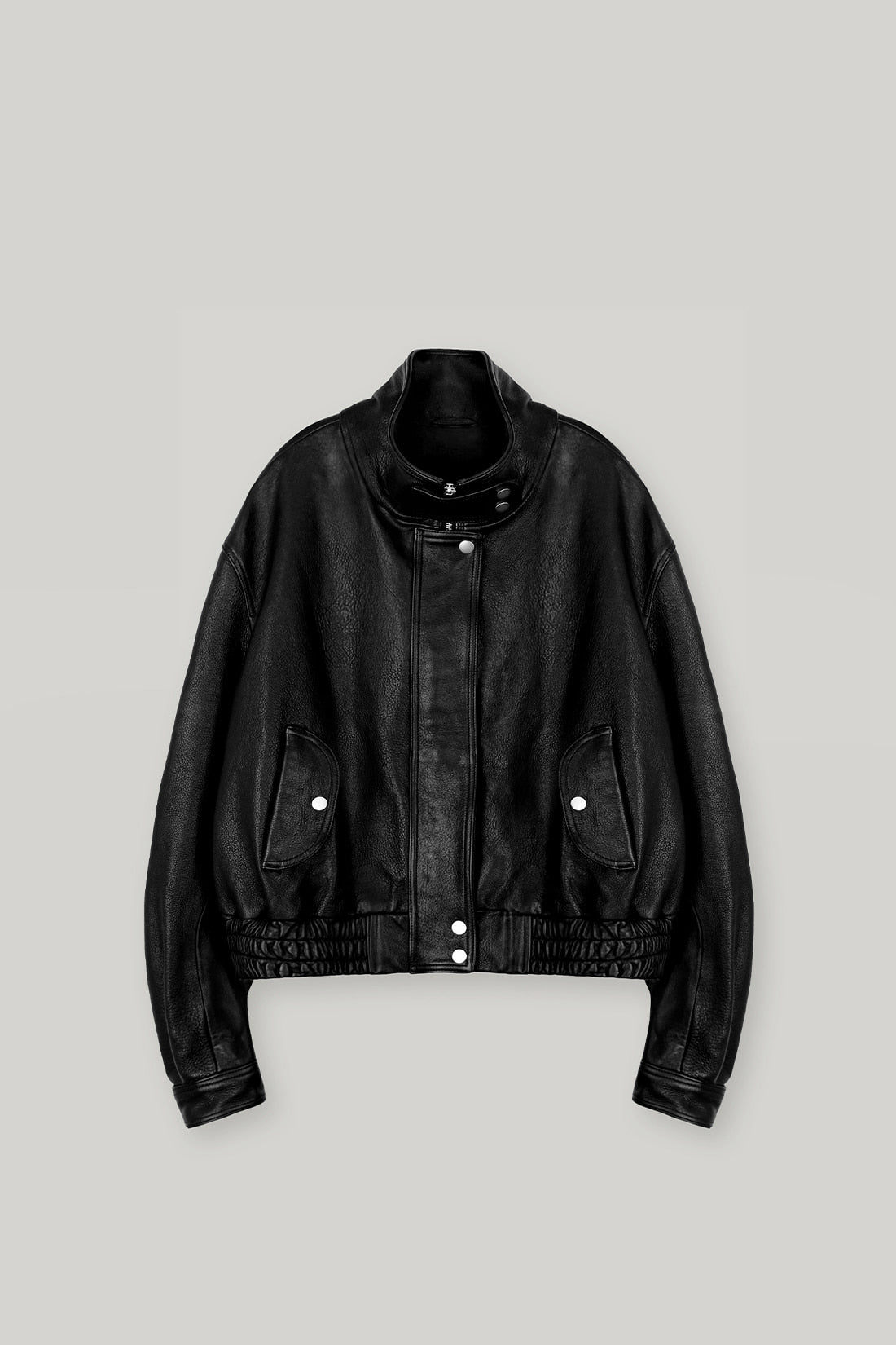 【ELBORN】Milly High-neck Leather Jacket