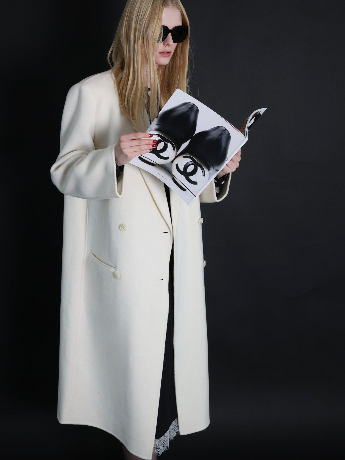【AMOMMA】CASHMERE PADDED LONG COAT