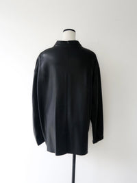 【NOWNS】Era | collarless leather jacket