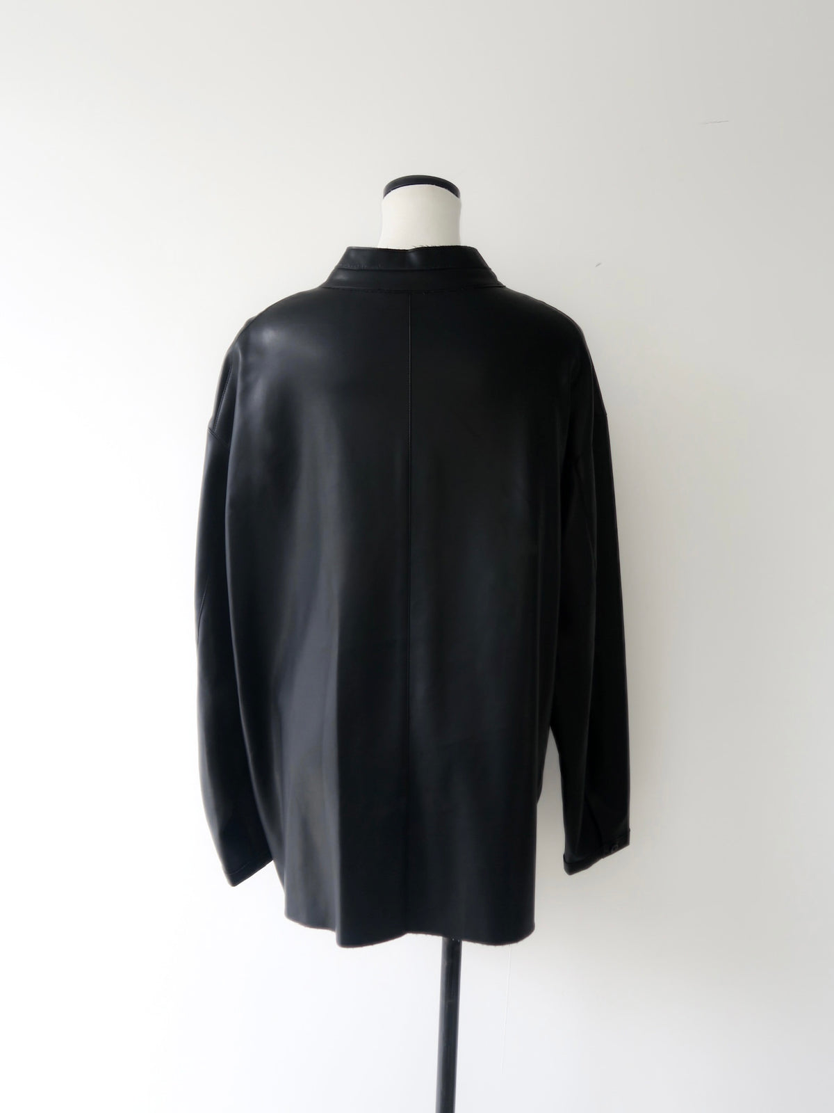 【NOWNS】Era | collarless leather jacket