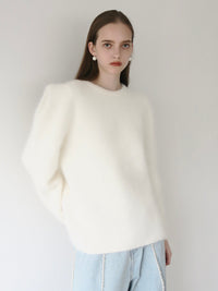 【AMOMMA】WOOL PUFF SHOULDER KNIT