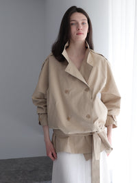 【SAMPLE SALE / célon】modern short trench coat