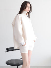 【SAMPLE SALE / célon】open neck sweat top