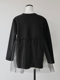 【SAMPLE SALE / swanë】tulle docking cardigan