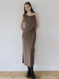 Asymmetric drape camisole dress