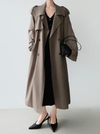 Moca long trench coat