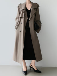 Moca long trench coat