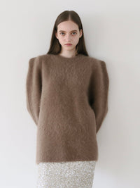 【AMOMMA】WOOL PUFF SHOULDER KNIT